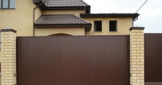 Купить откатные ворота из сэндвич-панелей Златоуст, цена от 1799 руб.