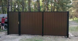 Купить распашные ворота из профнастила Златоуст, цена от 2804 руб.